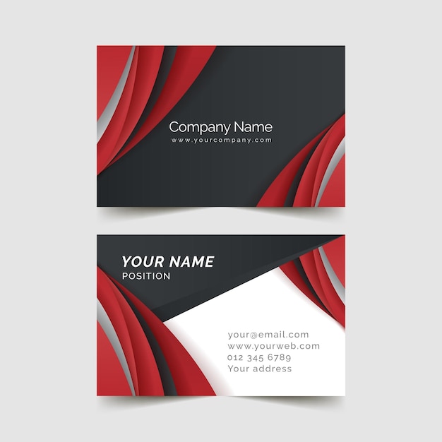 Free vector red business card template