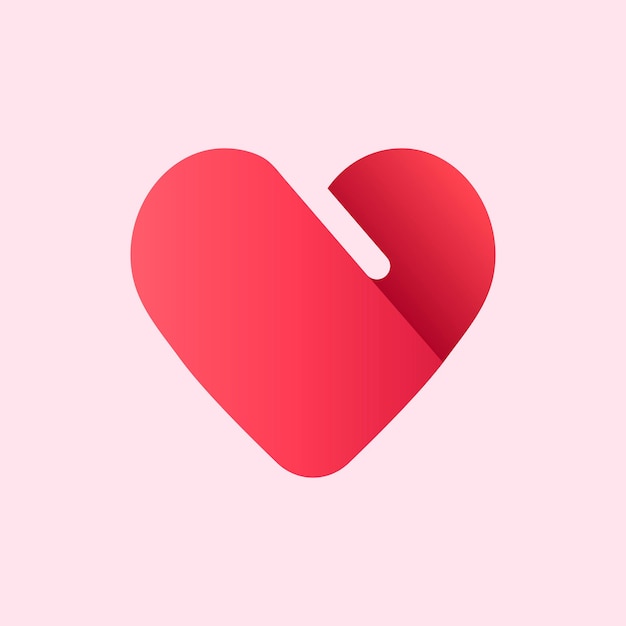 Free vector red business logo  heart shape icon design