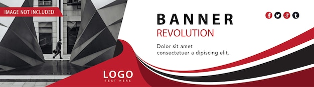 Red business web banner