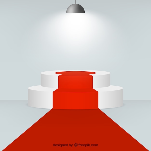 Free vector red carpet background in realistic style