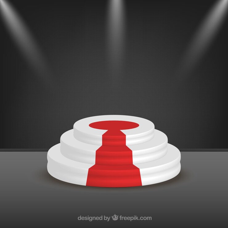 무료 Vector 현실적인 스타일의 레드 카펫 배경