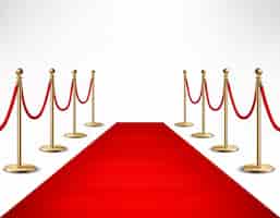 Vettore gratuito banner di red carpet celebrities formal event