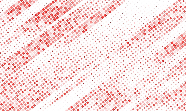 Red chaotic squares mosaic pattern background