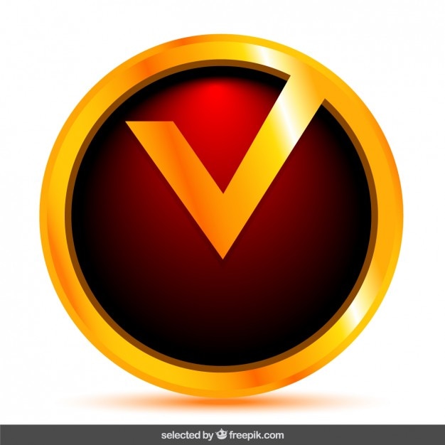 Free vector red check button