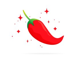 Red chilli peppers cartoon art illustration