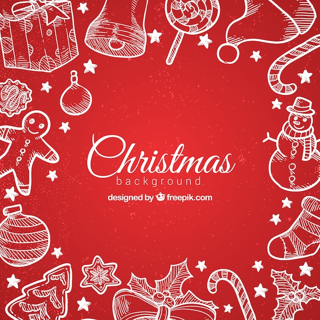 Free vector red christmas background