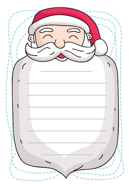 Free vector red christmas list