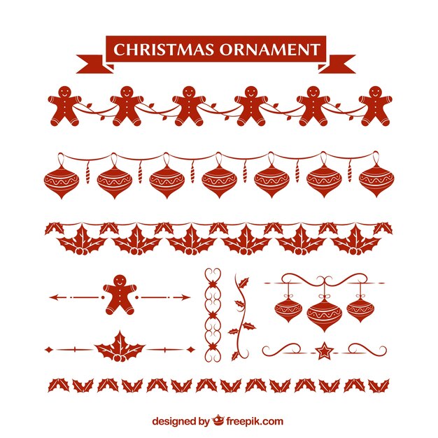 Red christmas ornaments