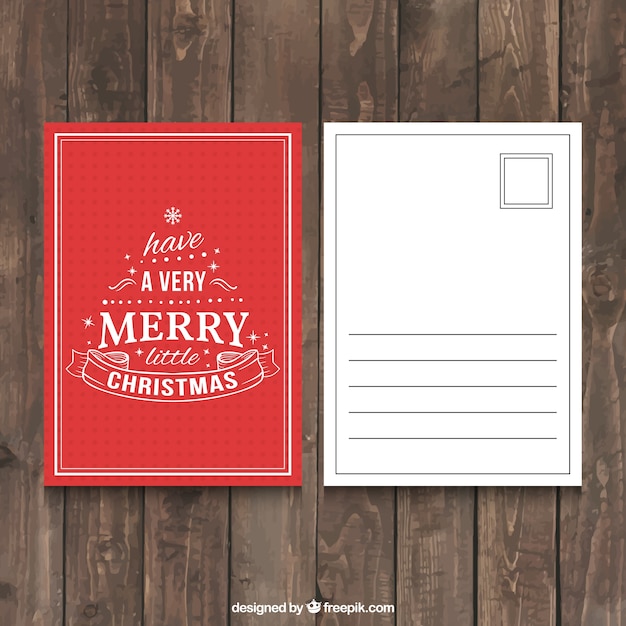 Красный рождественские открытки
