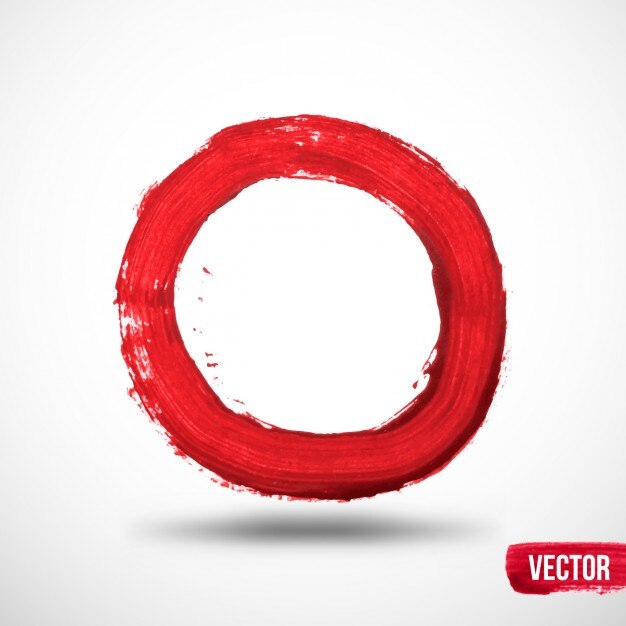 Free Vector red circle watercolor background