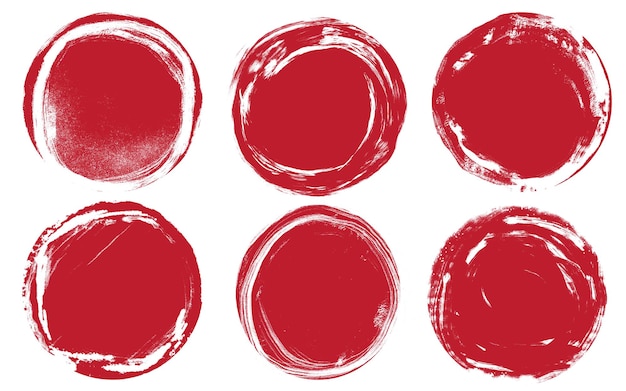 Free vector red circular grunge texture