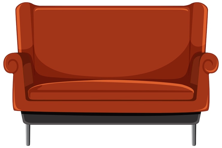Free Vector a red classic sofa