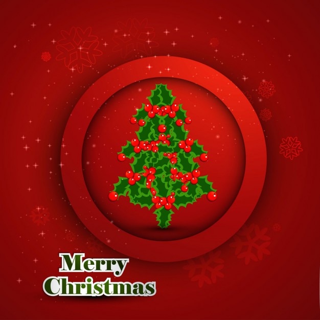 Red color christmas card