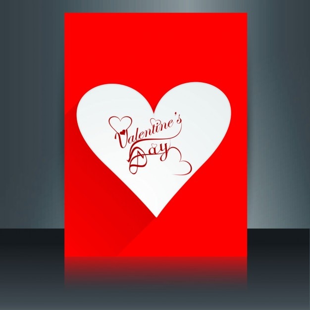 Red color love card with heart