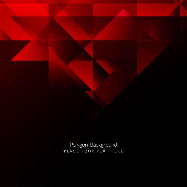 Free vector red color polygonal background