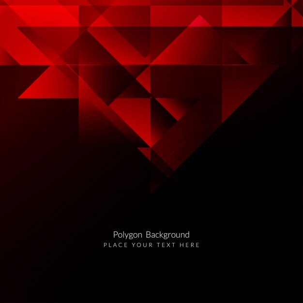Free Vector red color polygonal background