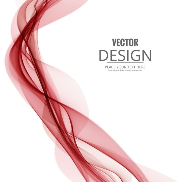 Free Vector red color wavy background