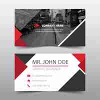 Free vector red commercial business card