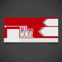 Free vector red cover for cyber ​​monday