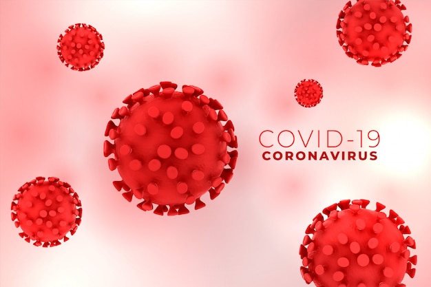 Free vector red covid19 coronavirus spread outbreak background poster
