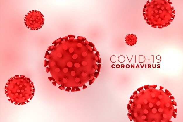 Red covid19 coronavirus spread outbreak background poster