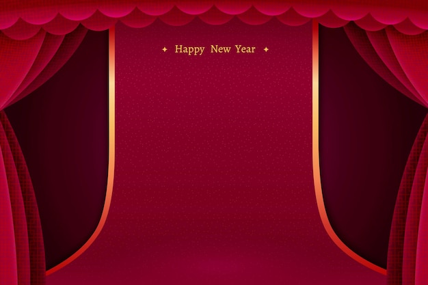 Red curtain stage background