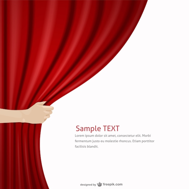 Red curtain template