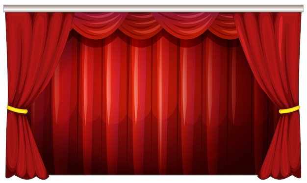 Free vector red curtains in background