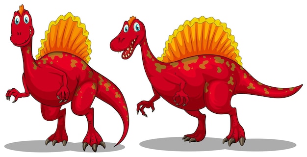 Красные динозавры с острыми зубами