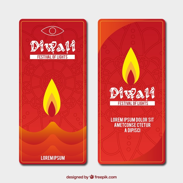 Bandiere rosso diwali