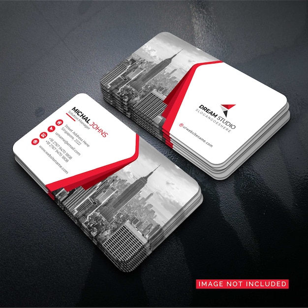 Free vector red elegant corporate card