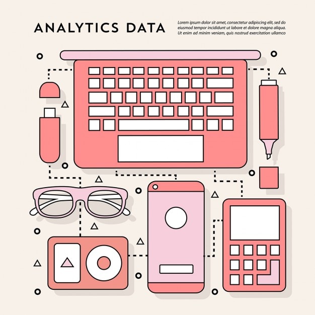 Red elements about seo