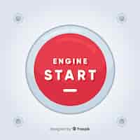 Free vector red engine start button