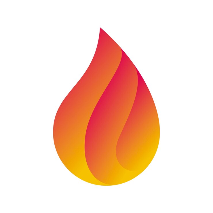 Free Vector red flame gradient logo 3