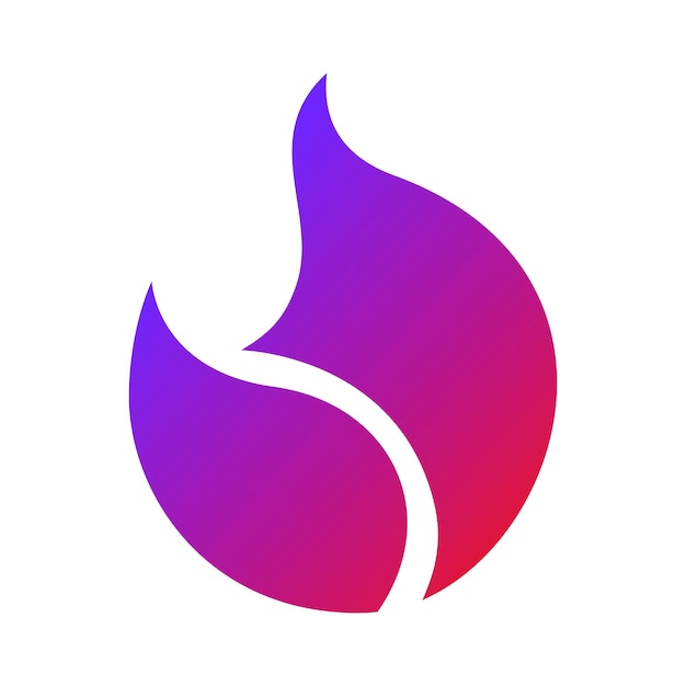 Бесплатное векторное изображение Логотип градиента красного пламени