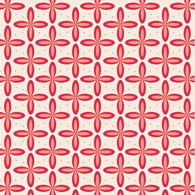 Red floral pattern