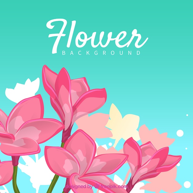 Free vector red flower background