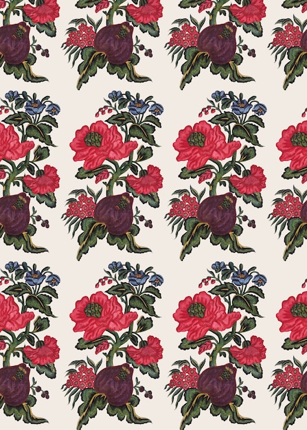 Free vector red flower pattern