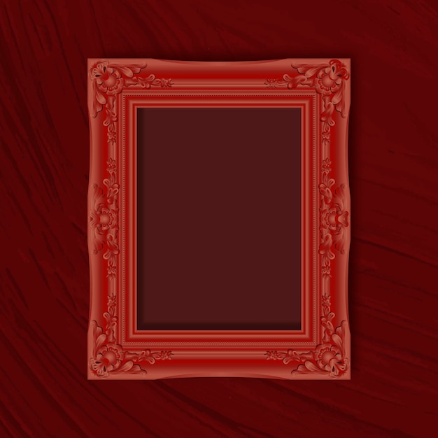 Красная рамка на красной стене