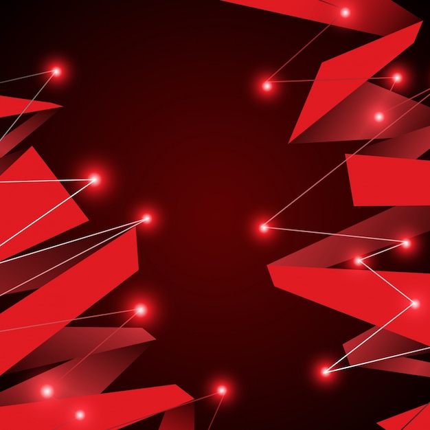 Free vector red geometric background
