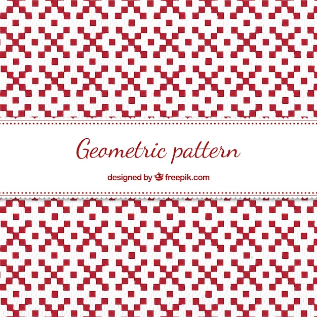 Red geometric pattern