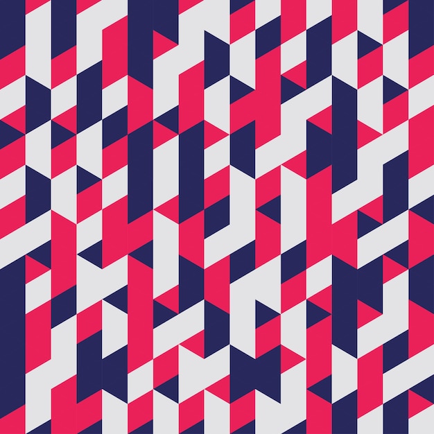 Красный геометрический бесшовный узор Абстрактный фон Векторная иллюстрация