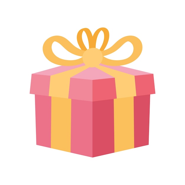 Free vector red gift box present