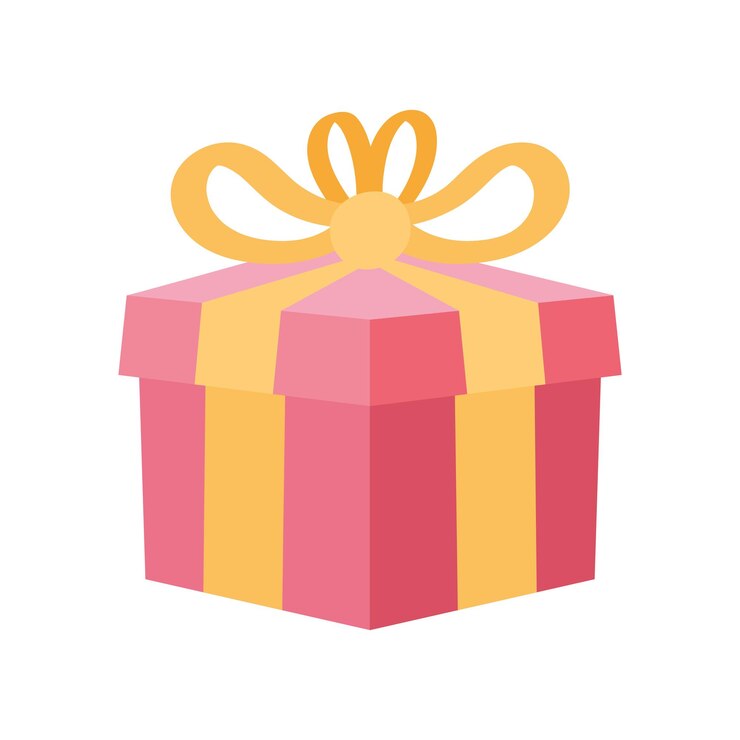 Free Vector red gift box present