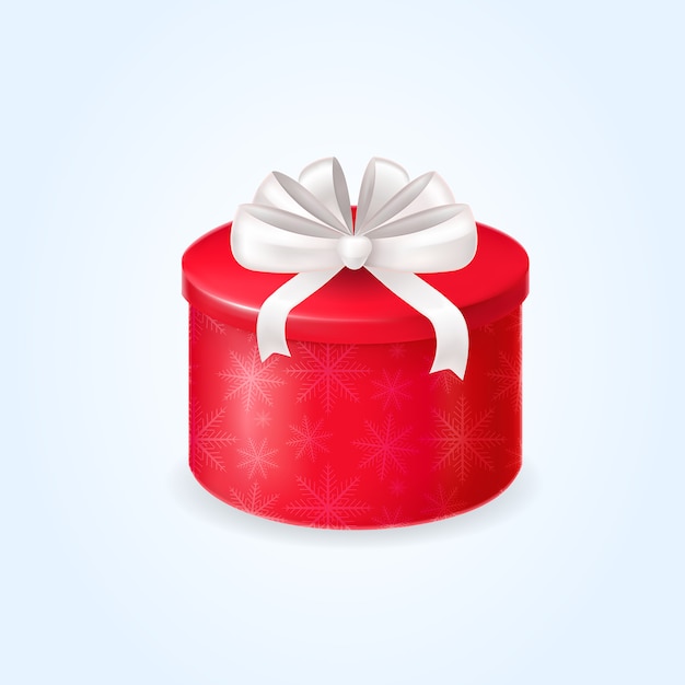 Red gift box with bow