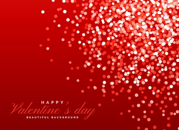Бесплатное векторное изображение Красный блеск bokeh фоном световой эффект для дня святого валентина