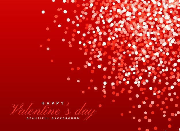 Red glitter bokeh background light effect for valentine's day