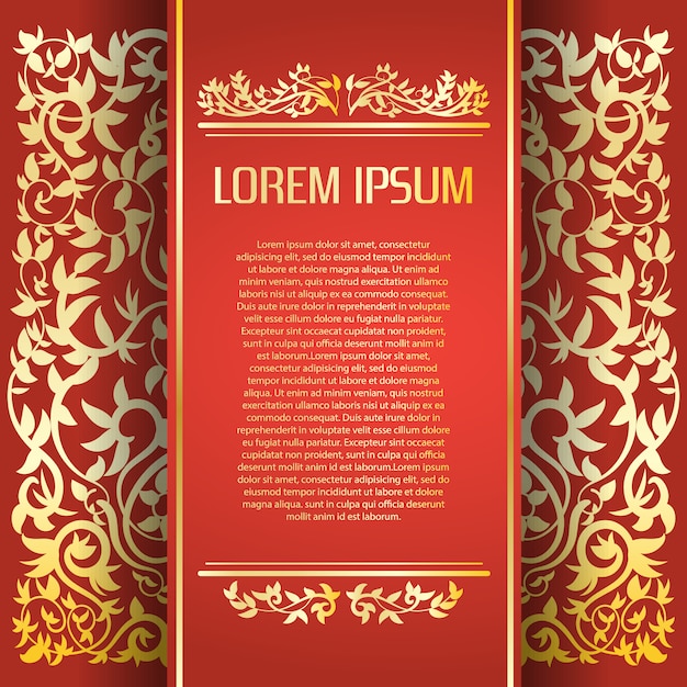 Red and gold background design