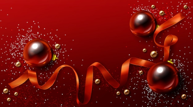 Free vector red and gold christmas background, xmas holidays background