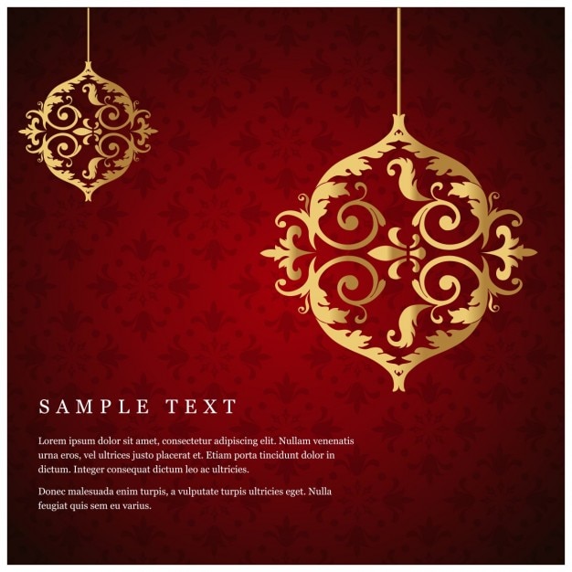 Free vector red and golden background